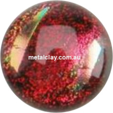 Dichroic Glass Cabochons   -   Rich Royalty Red  -  Medium